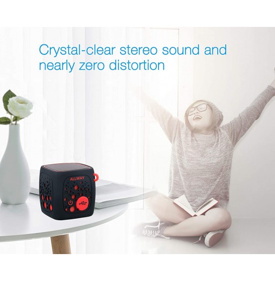 Small Bluetooth Speaker,ALLWAY Ultra Compact Mini Portable Bluetooth Speakers with Loud Stereo Sound,Rich bass,TF Card Port,164 Feet Bluetooth 5.0 Range for Laptop,iPhone,Echo,Car and More Small Bluetooth Speaker,ALLWAY Ultra Compact Mini Portable Bluetooth Speakers with Loud Stereo Sound,Rich bass,TF Card Port,164 Feet Bluetooth 5.0 Range for Laptop,iPhone,Echo,Car and More